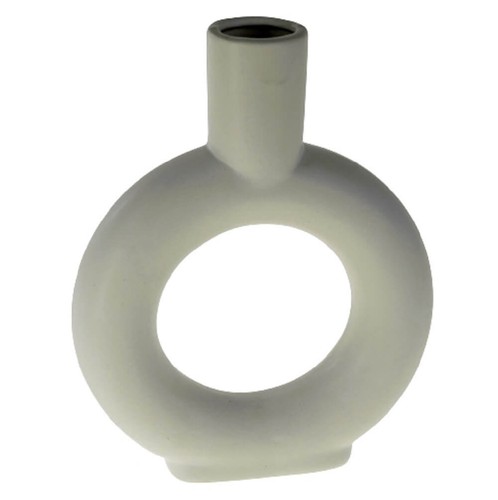 Vase modern weiß 5cm - weiß, h=22,5cm